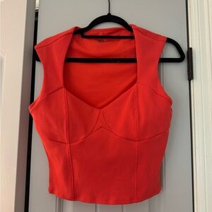 Alo Yoga Ribbed Sweetheart Short Sleeve Top